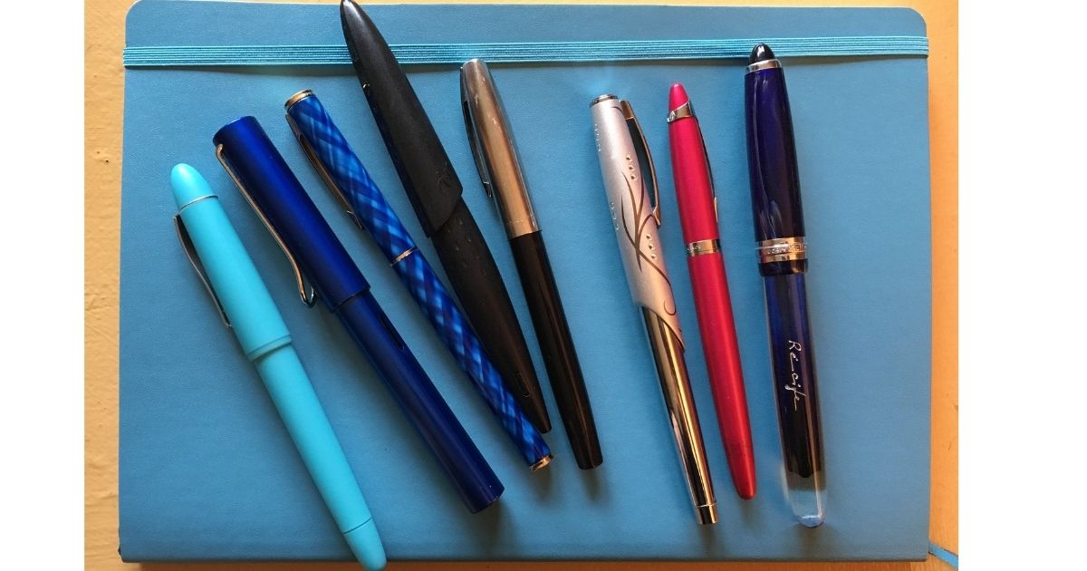 journal and fountain pens